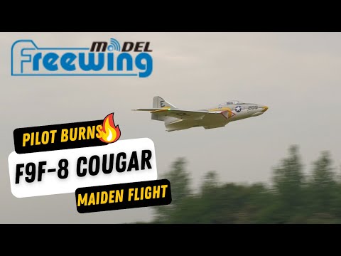 Freewing F9F 8 Cougar Super Scale 80mm EDF | Maiden Flight