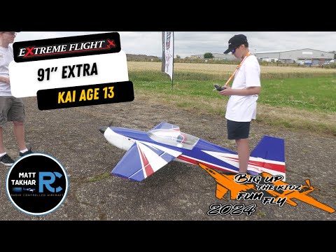 13-Year-Old Kai Seabrook Flies Extreme Flight 91″ Extra at Big Up The Kidz Fun Fly 2024!