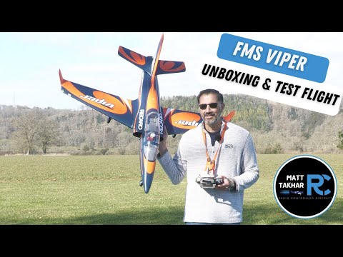 FMS Viper 90mm EDF Jet Review | Unboxing, Assembly, Futaba GYA553 Setup & First Flights!