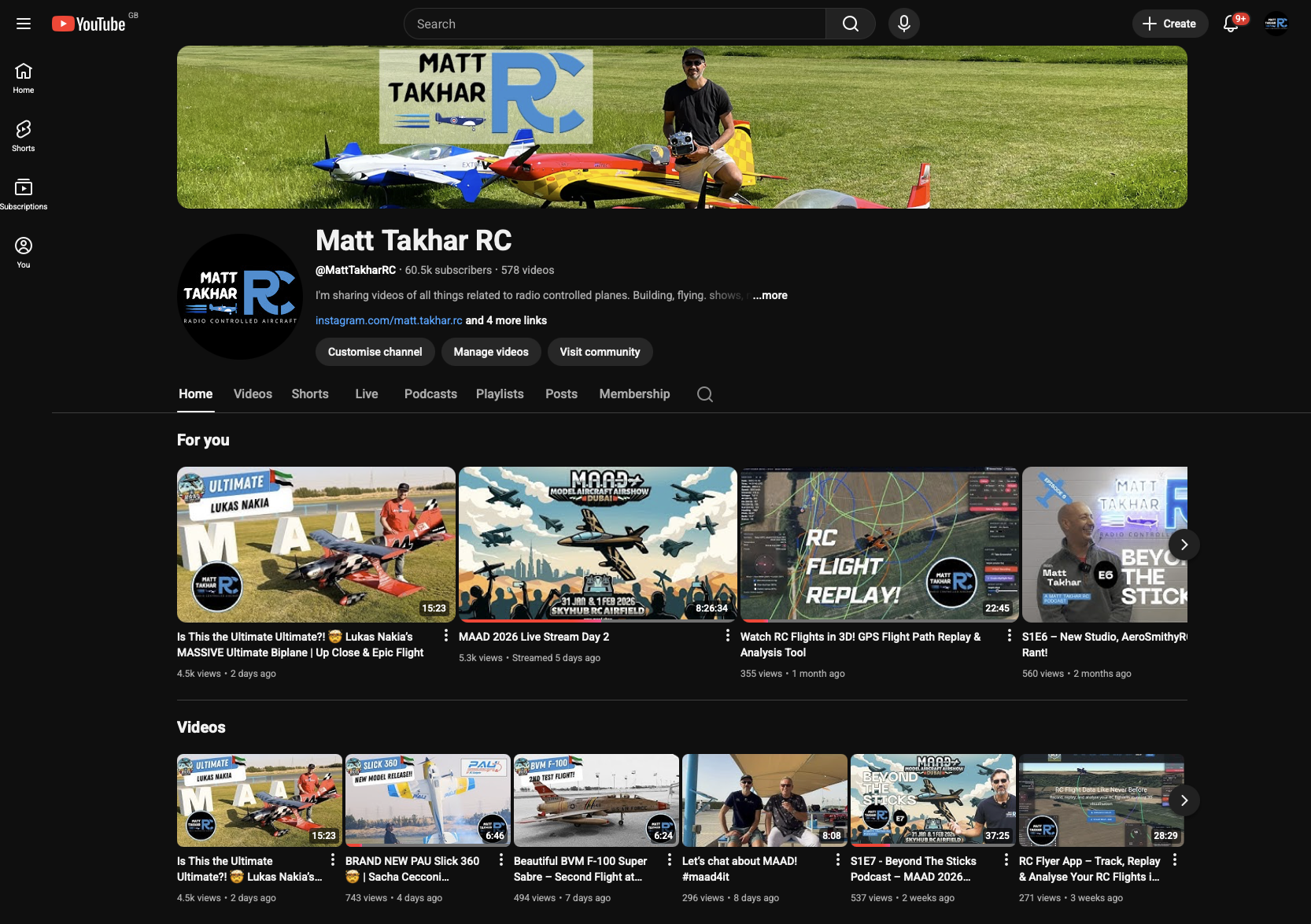 Matt Takhar RC - YouTube Channel