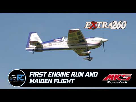 Extreme Flight Extra 260 88” GP76 Maiden Flight & First Engine Run!