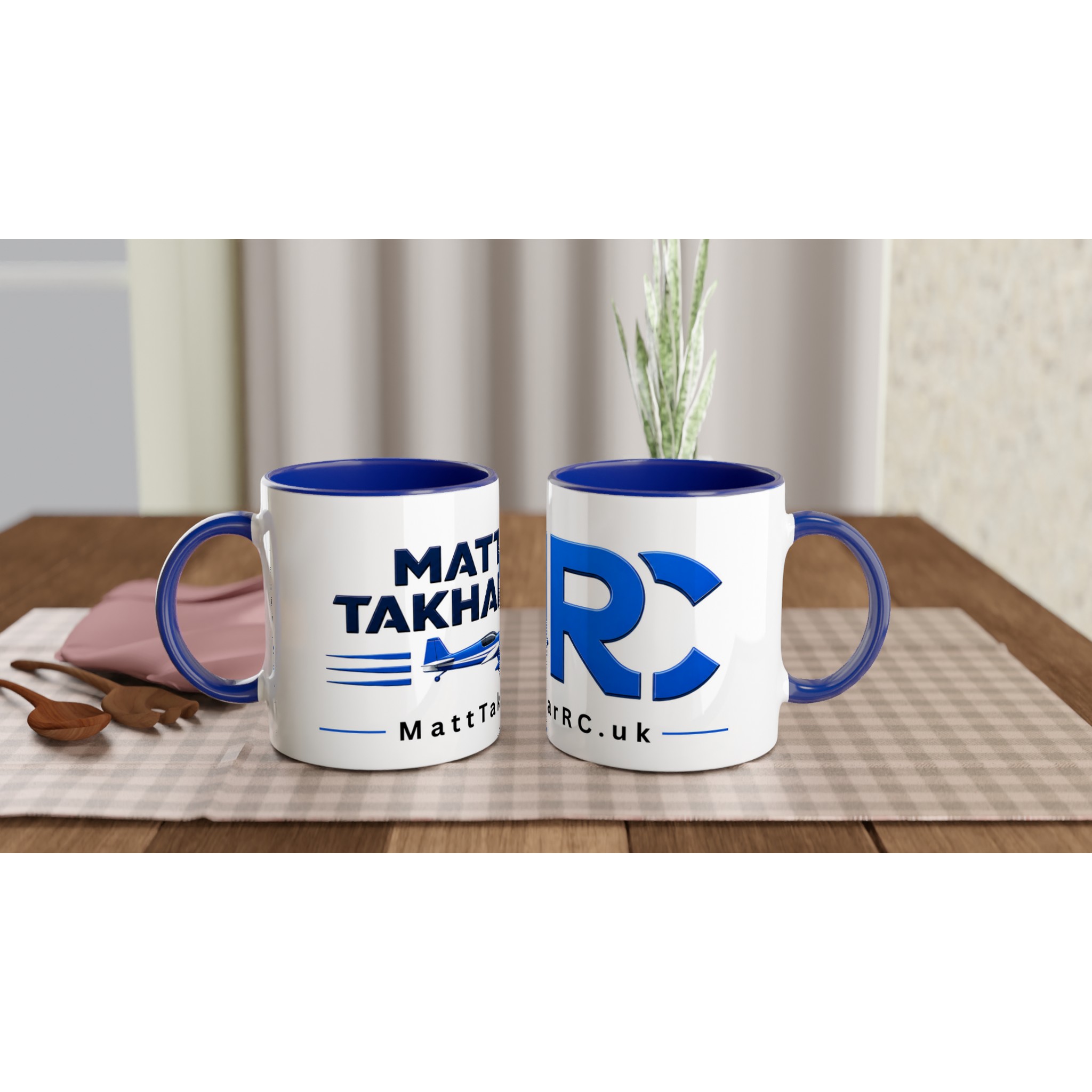 White 11oz Ceramic Mug with Color Inside